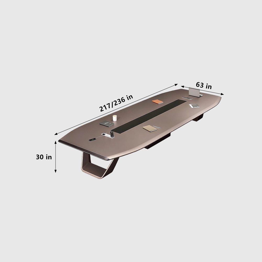 High Gloss Painted Long Conference Table - image 8