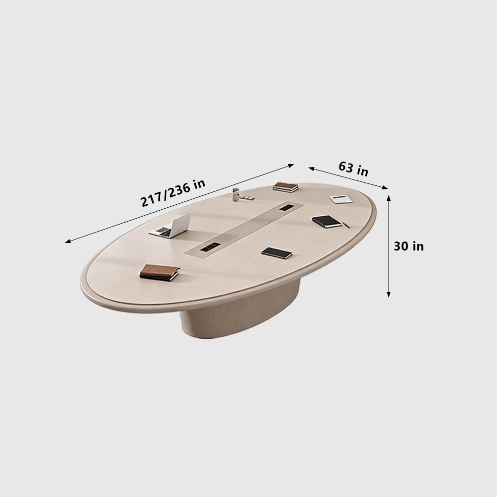 Large Oval Long Conference Table - image 8