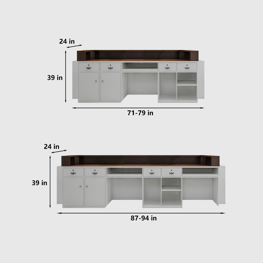 Modern Hotel Front Desk & Apartment Property Counter - image 8
