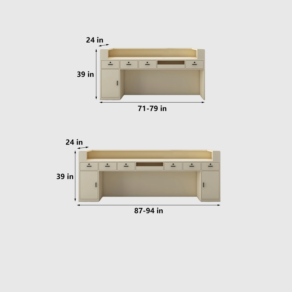 Light Luxury Reception Desk – Safe Rounded Edges - image 8