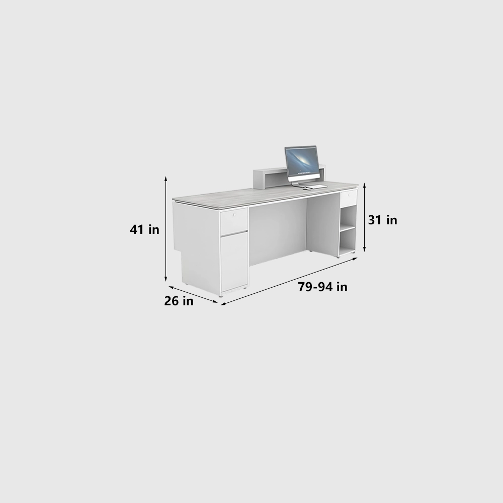 Premium White Reception Desk – Modern Simple Style - image 9