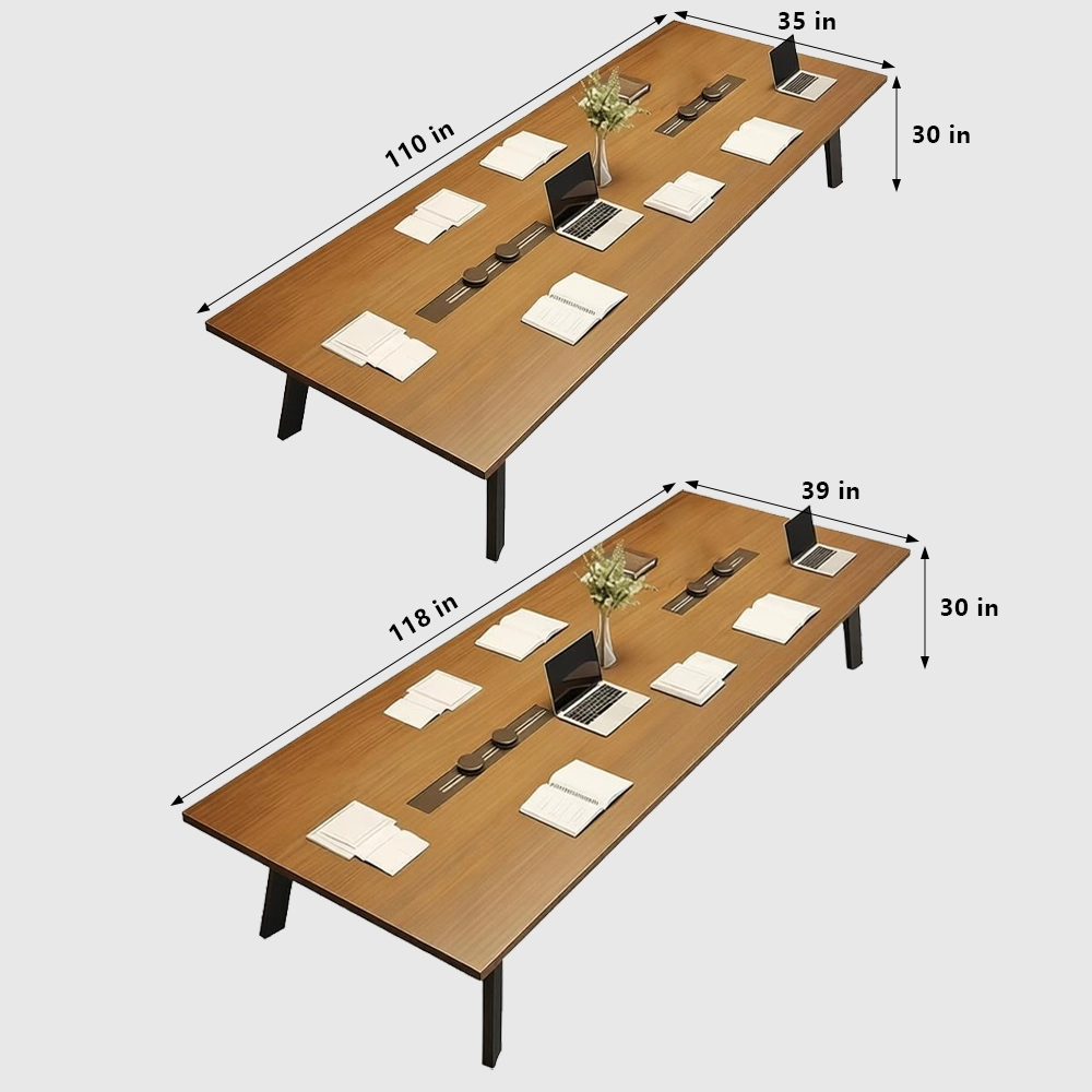 Industrial Style Solid Wood Conference Table - image 8