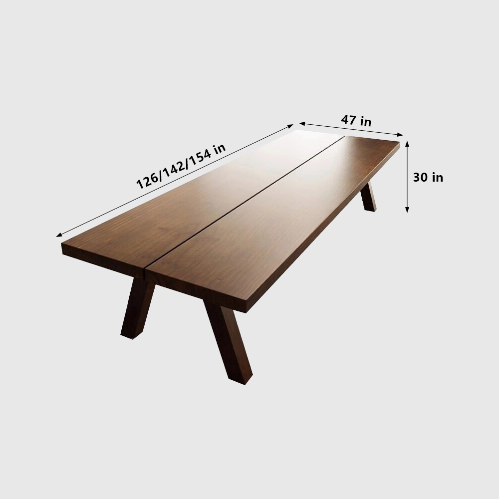 Large Solid Wood Slab Conference Table - image 8
