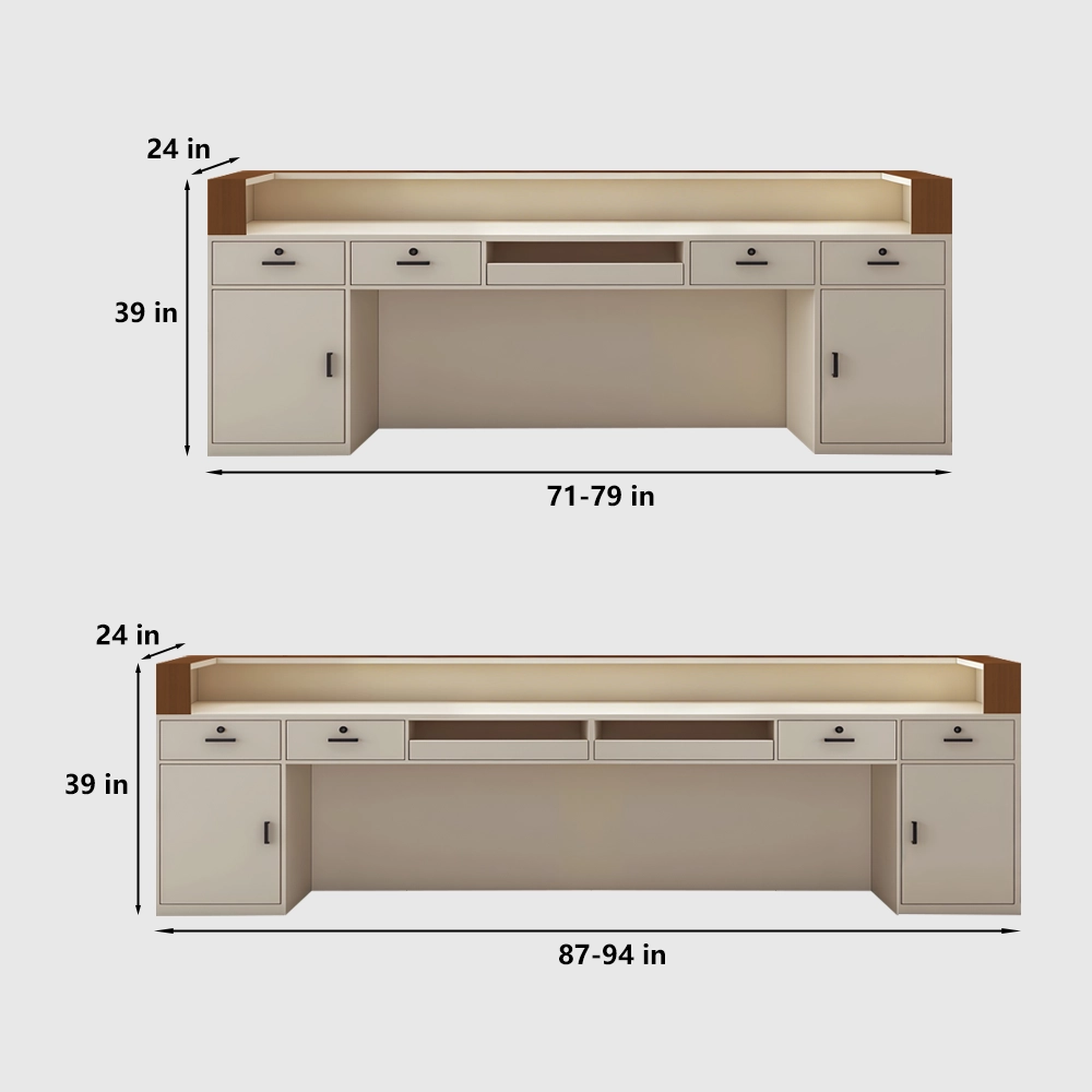 Elegant Light Luxury Reception Desk  Minimalist Front Counter - image 9