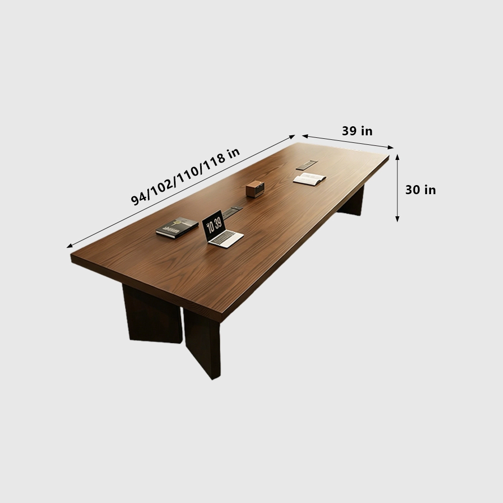 Solid Wood Long Conference Table - image 8