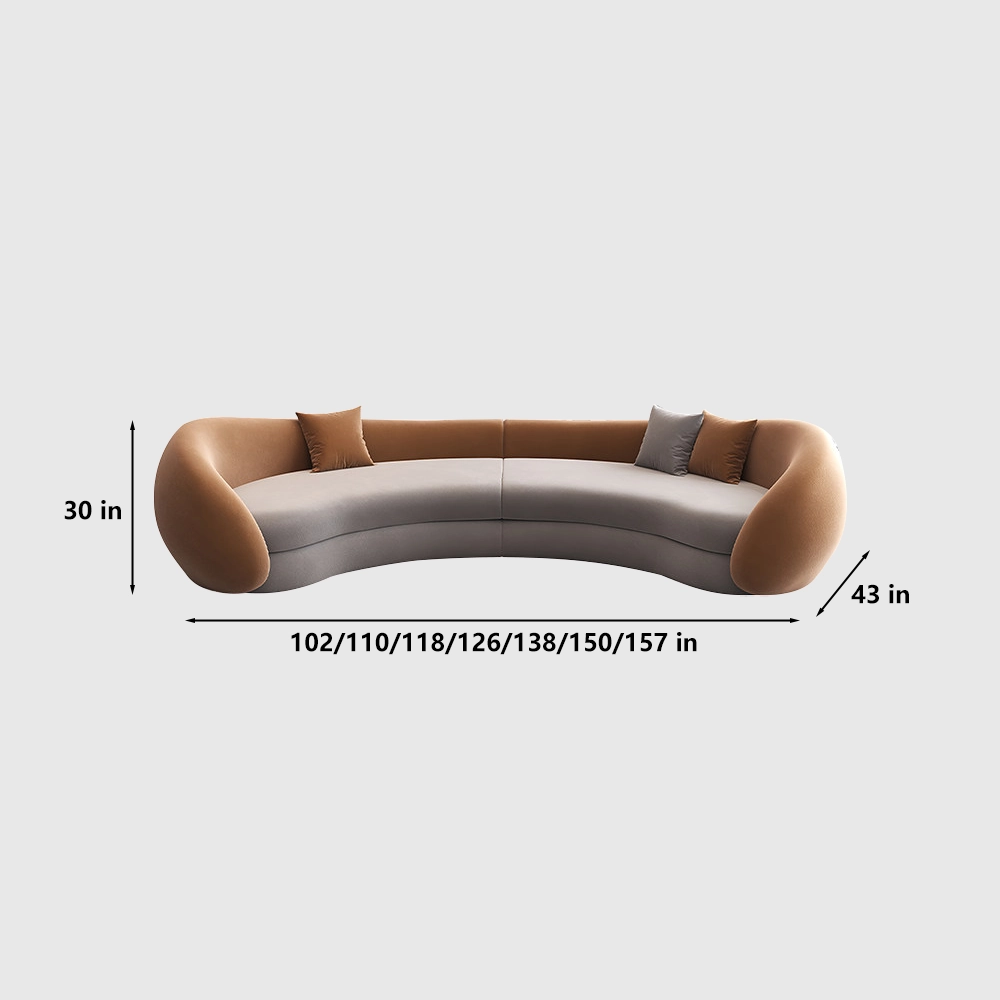 Light Luxury Semi-Circular Arc Sofa for Living Room - image 8