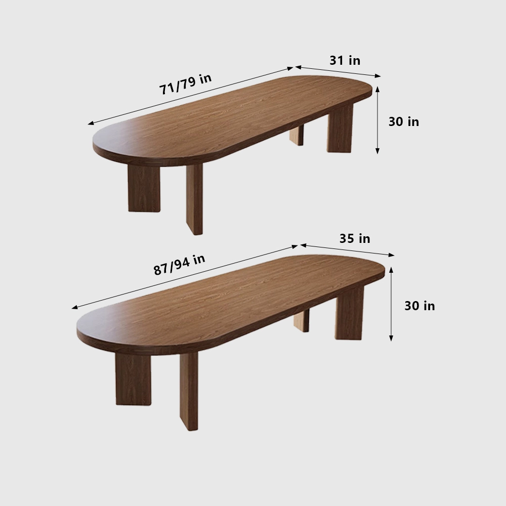 Oval Solid Wood Long Conference Table - image 8