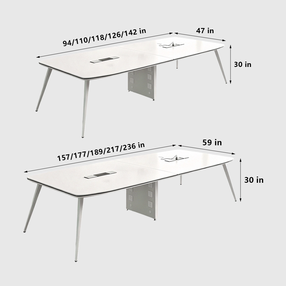 Simple White Conference Table - image 8