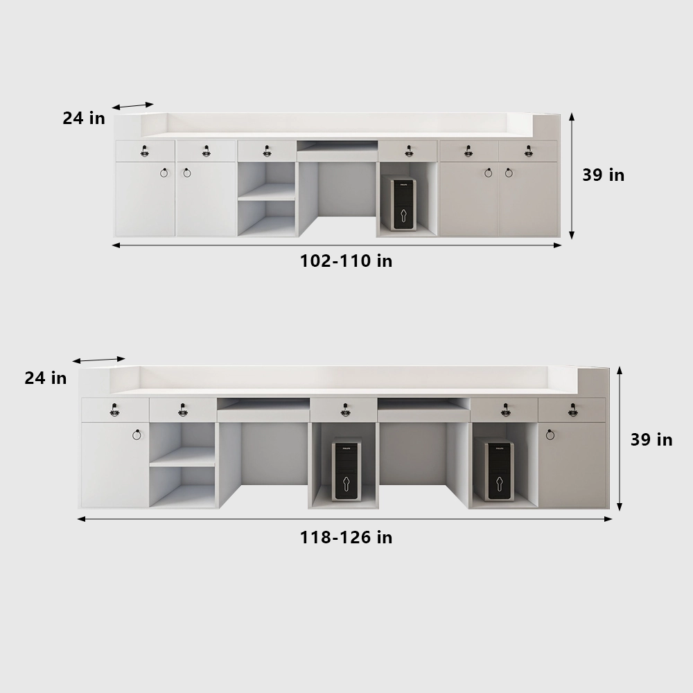 Modern Log Reception Counter for Beauty Salon & Hotel Lobby - image 9