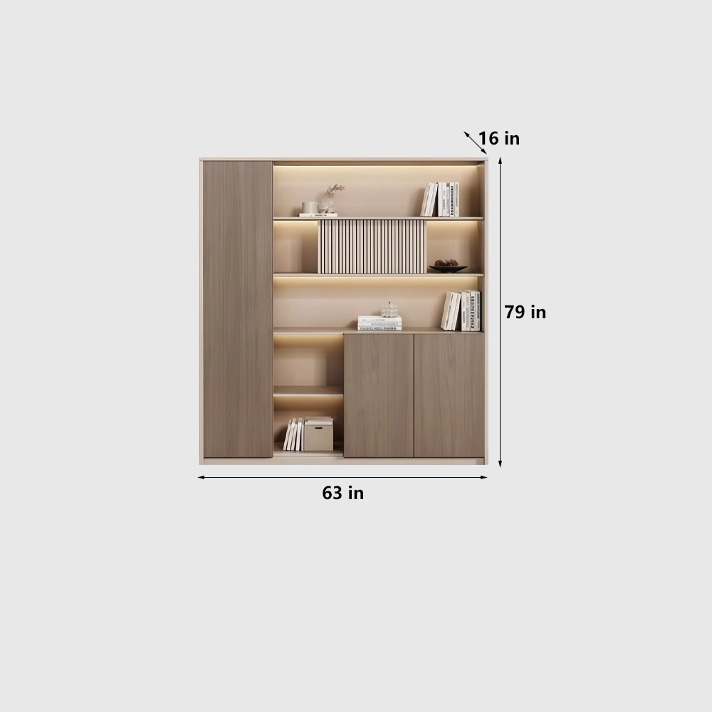 Luxury Wood and Glass Door Storage for Modern Office - image 8