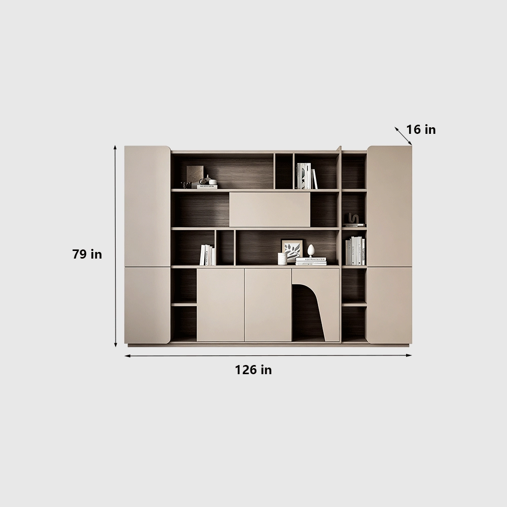 Contemporary Office Bookcase and Display Cabinet Combo - image 7