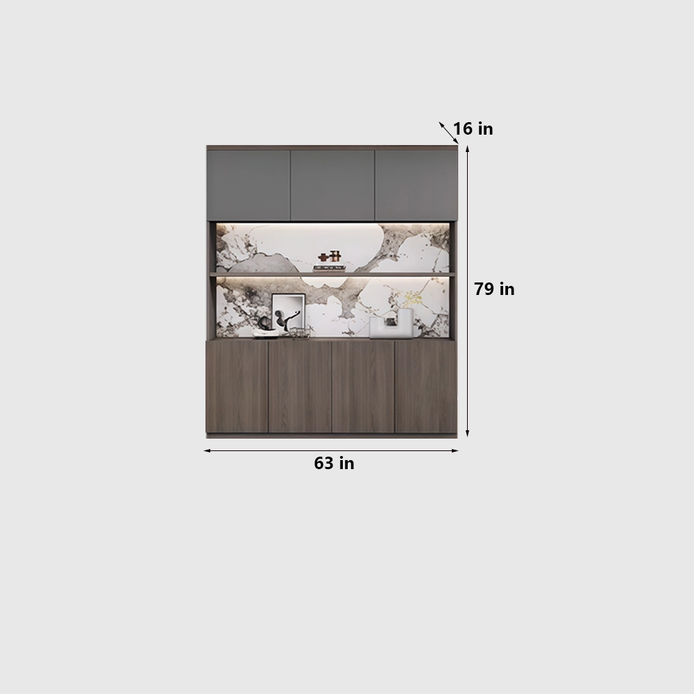 Modern Minimalist Office Display Cabinet for Background - image 8