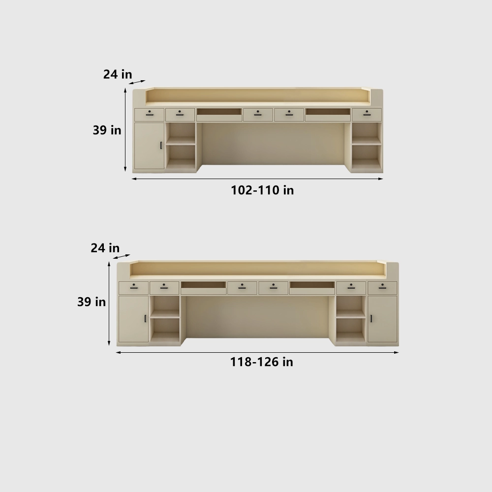 Light Luxury Reception Desk – Safe Rounded Edges - image 9