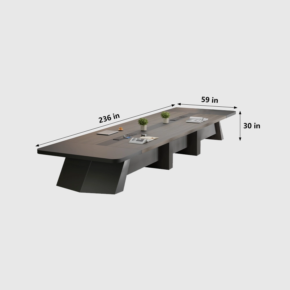 Modern Rectangle Large Conference Table - image 9