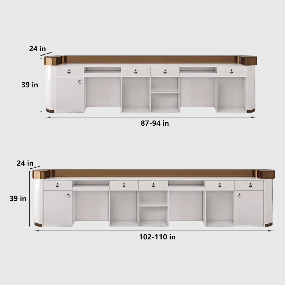 Stainless Steel Reception Desk  Commercial Cashier Counter - image 9
