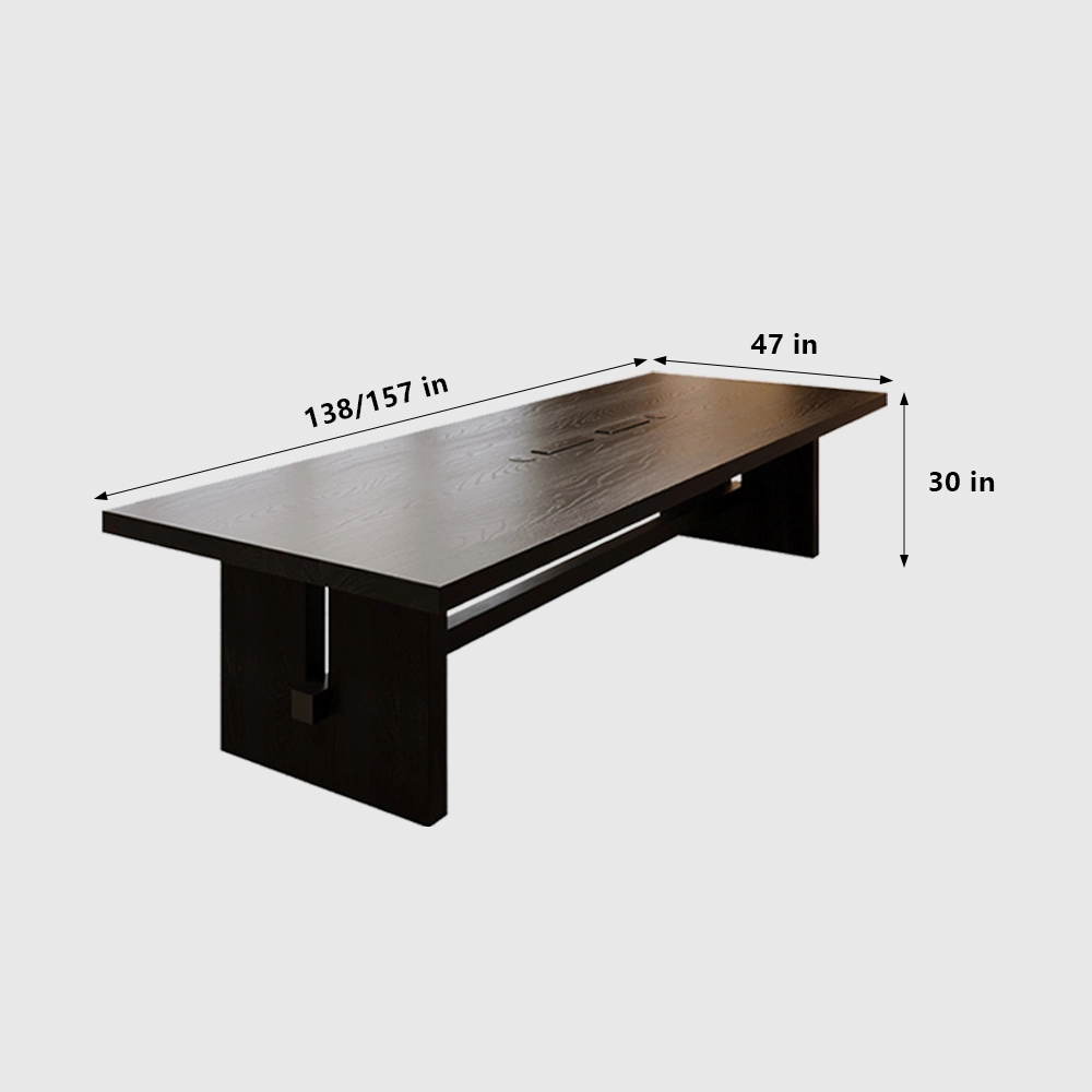 Black Solid Wood Conference Table - image 9