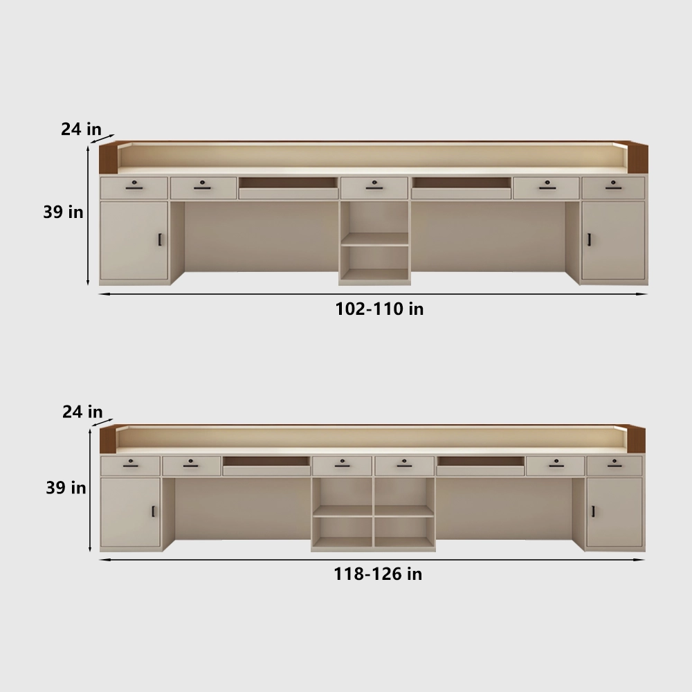Elegant Light Luxury Reception Desk  Minimalist Front Counter - image 10