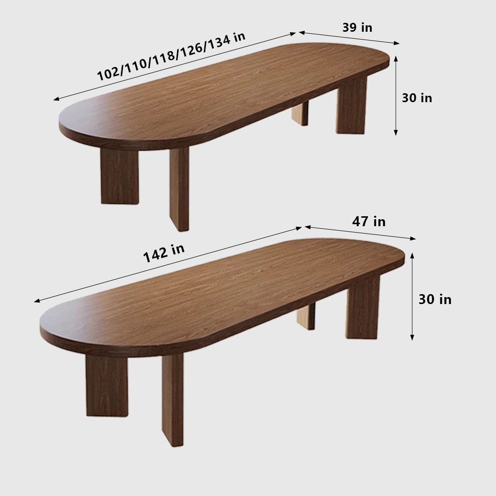 Oval Solid Wood Long Conference Table - image 9