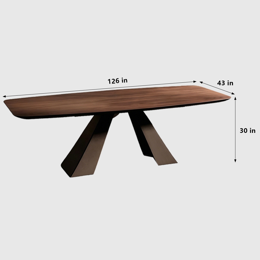 Walnut Minimalist Conference Table - image 9