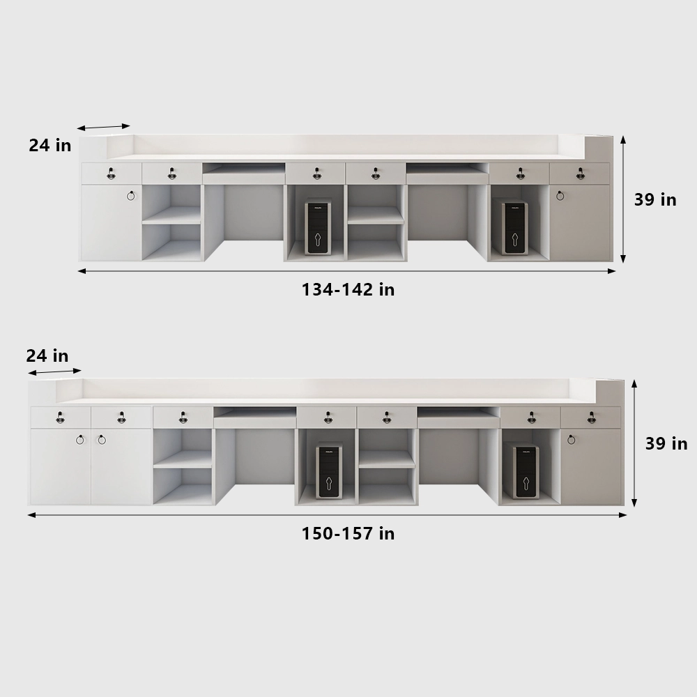 Modern Log Reception Counter for Beauty Salon & Hotel Lobby - image 10