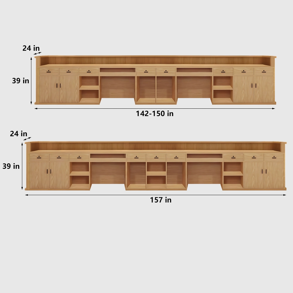 Wabi-Sabi Vintage Long Front Desk - image 10