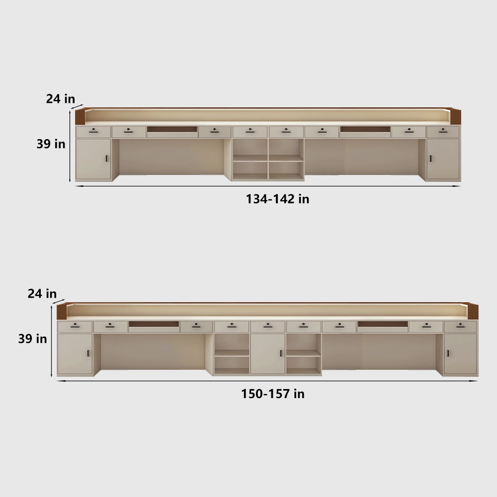 Elegant Light Luxury Reception Desk  Minimalist Front Counter - image 11