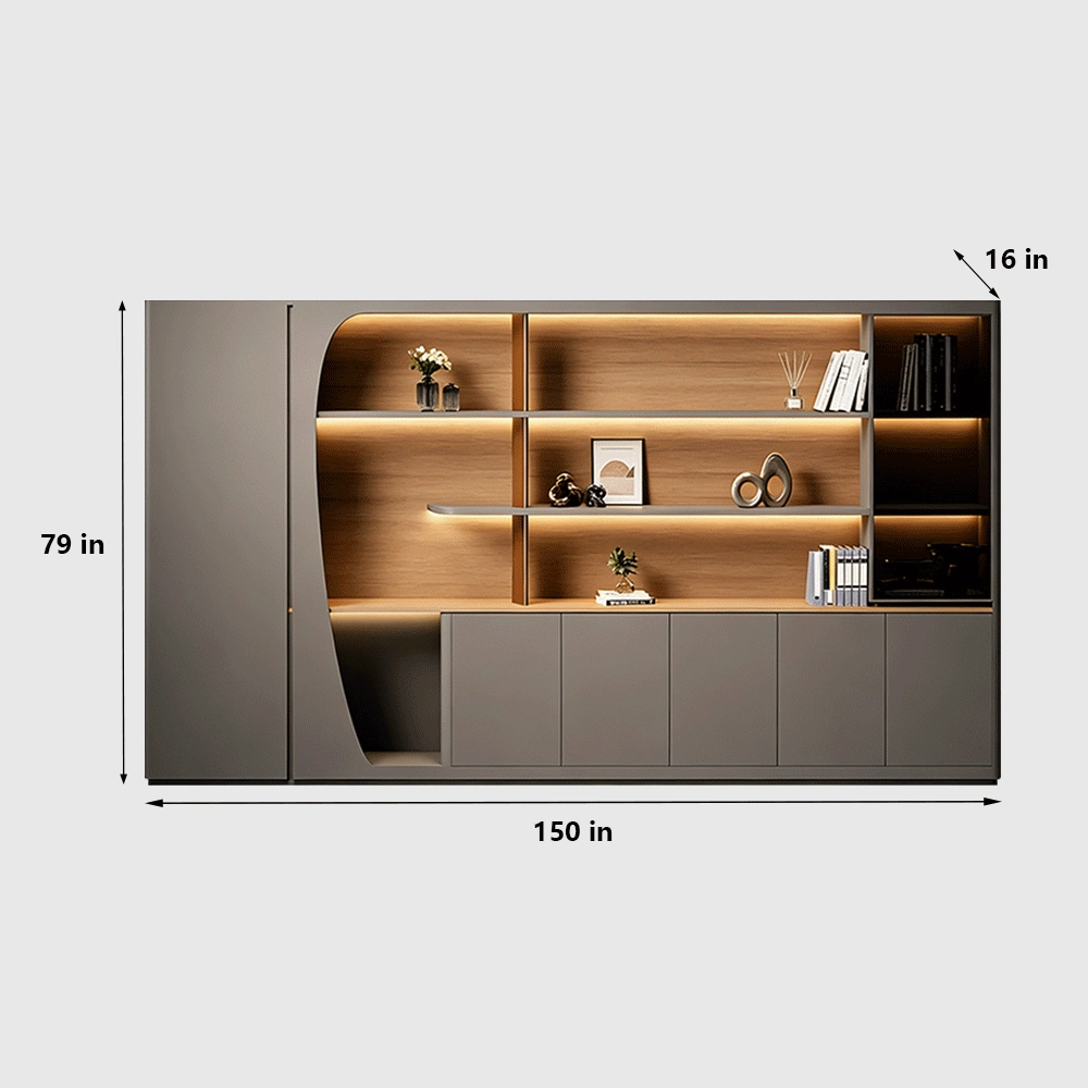 Light Luxury Office Wooden File Storage Cabinet - image 10