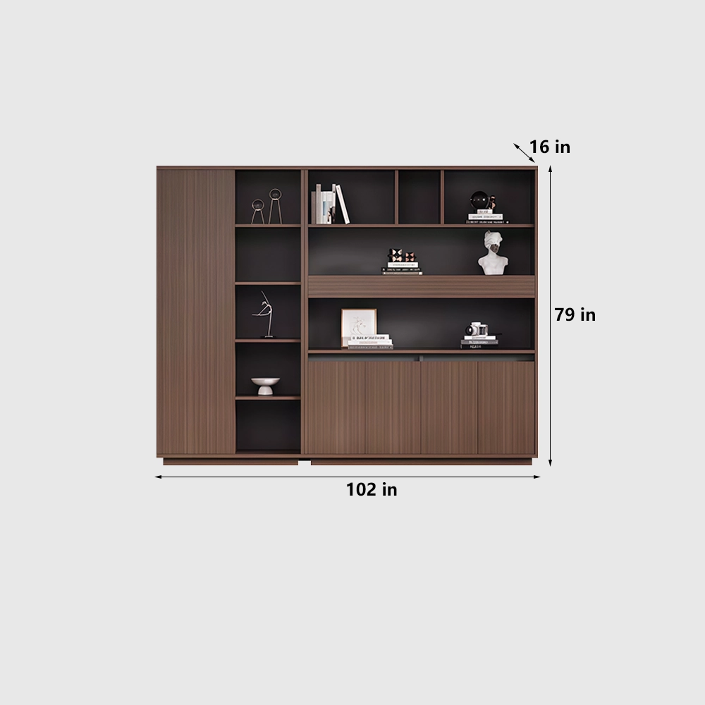 Minimalist Wooden Bookcase Filing Cabinet for Office - image 10