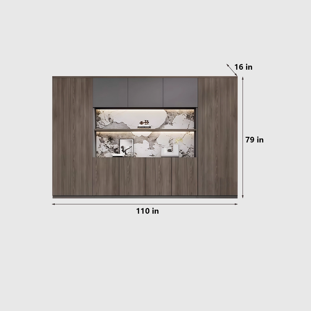 Modern Minimalist Office Display Cabinet for Background - image 11