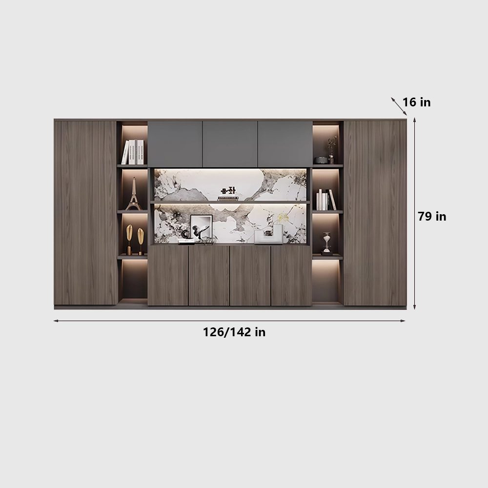 Modern Minimalist Office Display Cabinet for Background - image 13