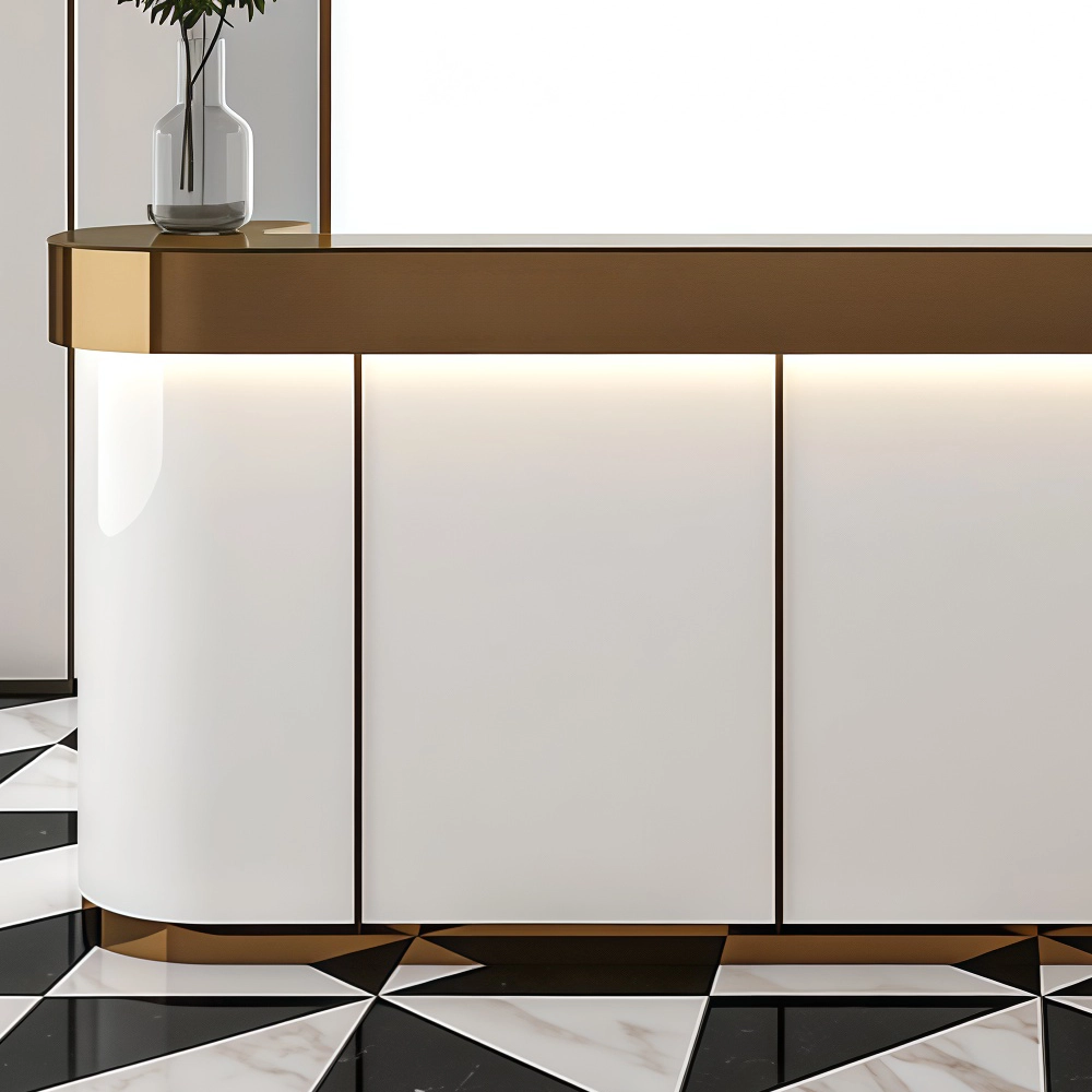 Stainless Steel Reception Desk  Commercial Cashier Counter - image 4