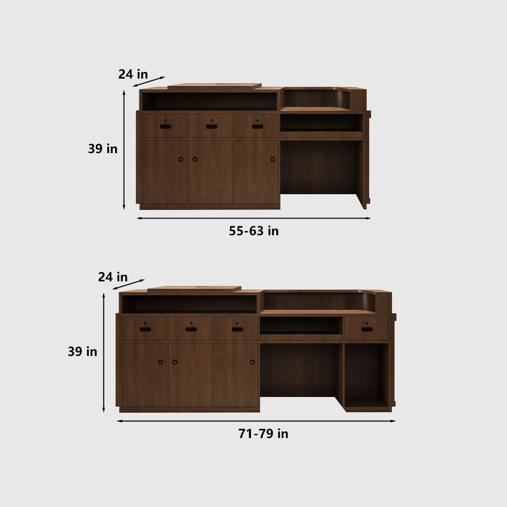 Wabi-Sabi Front Desk – Rattan & Retro Bar Counter - image 8