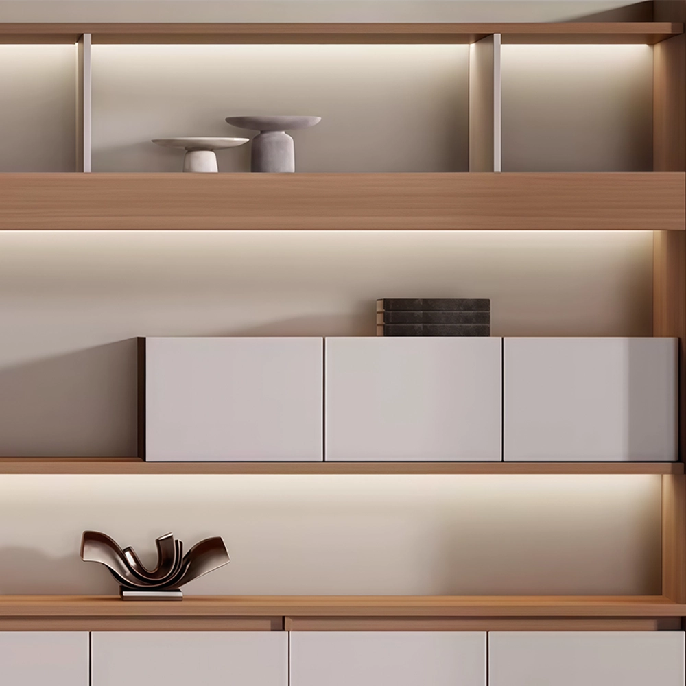 Wooden Office Cabinet with Bookshelf Storage & File Organizer - image 5