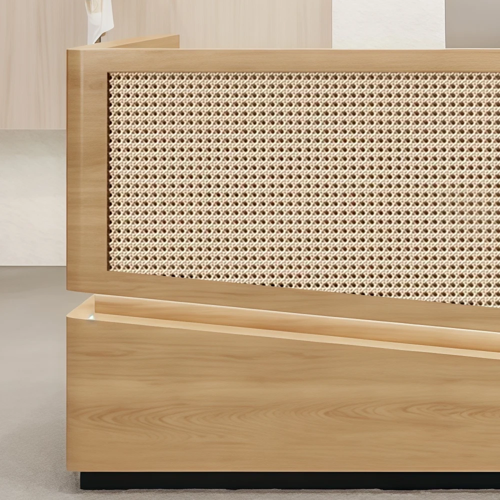 Woven Rattan Cashier and Reception Counters - image 6