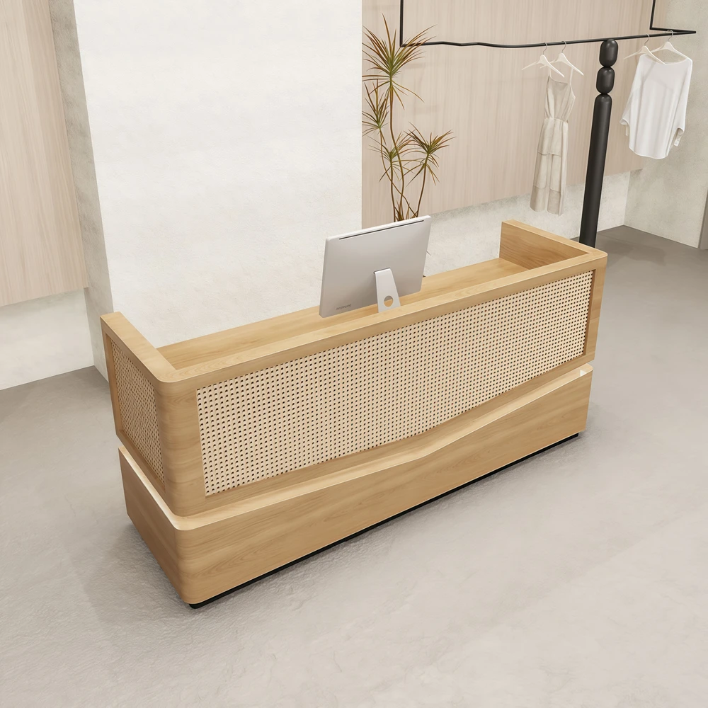 Woven Rattan Cashier and Reception Counters - image 2