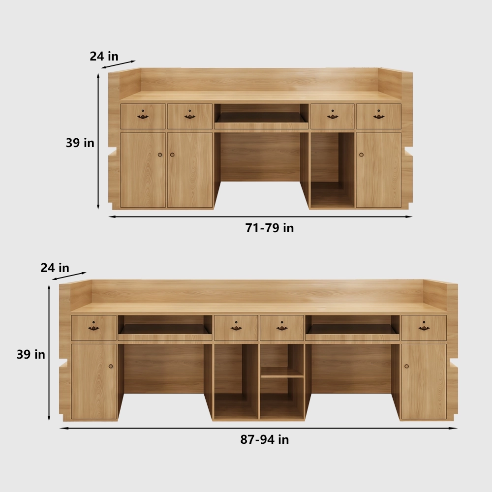 Woven Rattan Cashier and Reception Counters - image 9