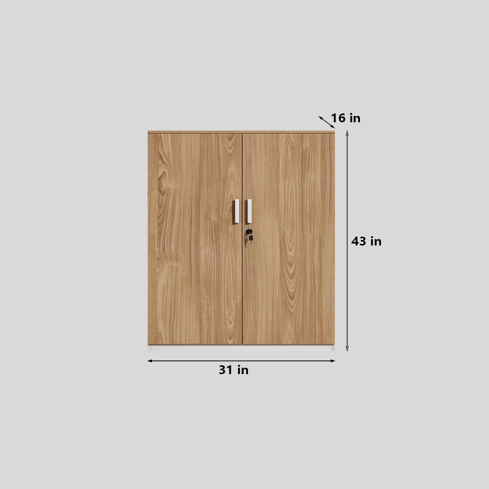 Lockable Wooden Office Filing Cabinet with Partitions - image 8