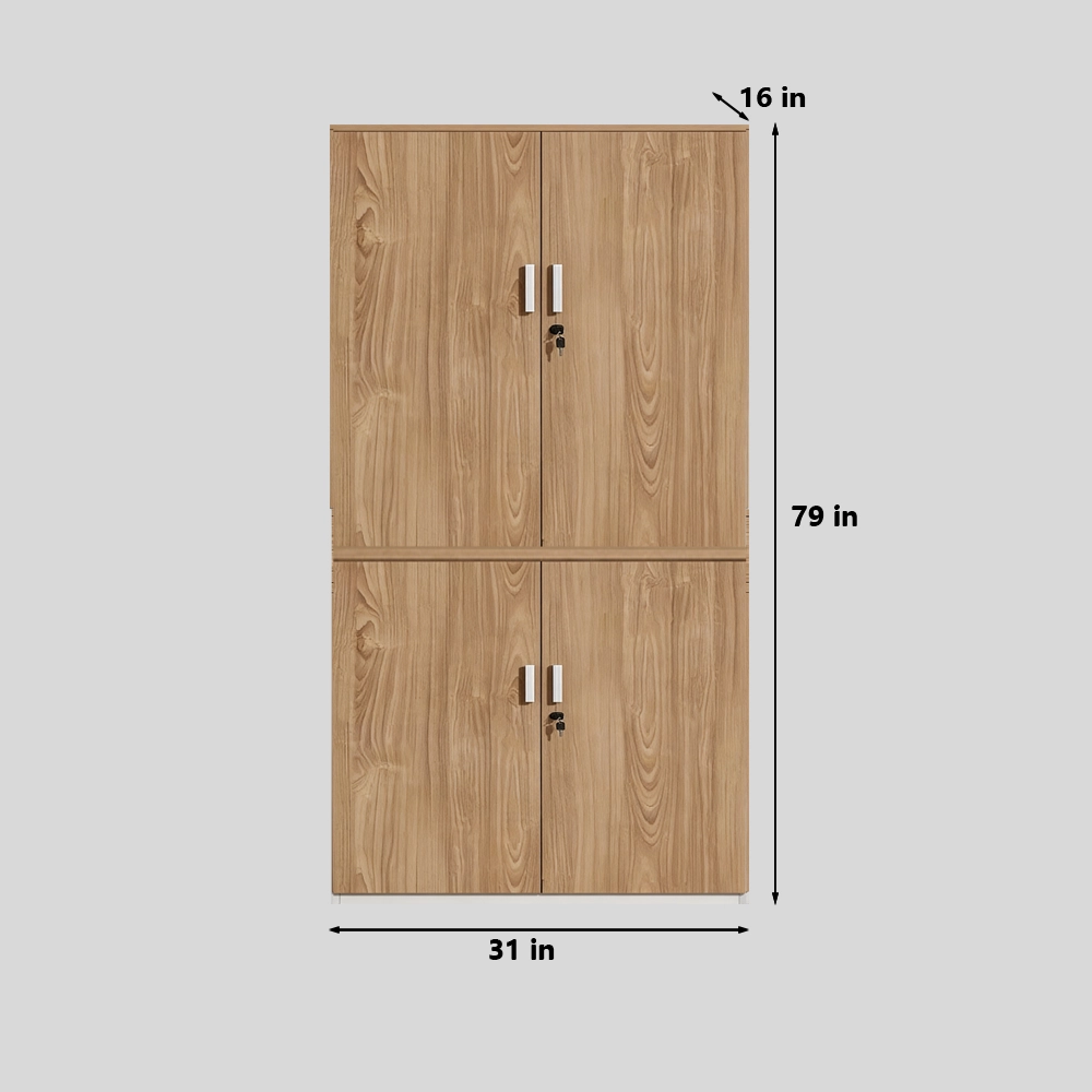 Lockable Wooden Office Filing Cabinet with Partitions - image 12
