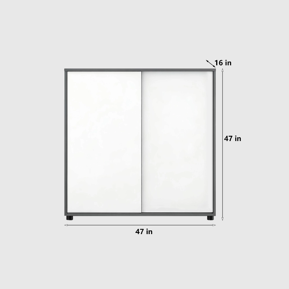 White Wooden Filing Cabinet with Lock - image 11