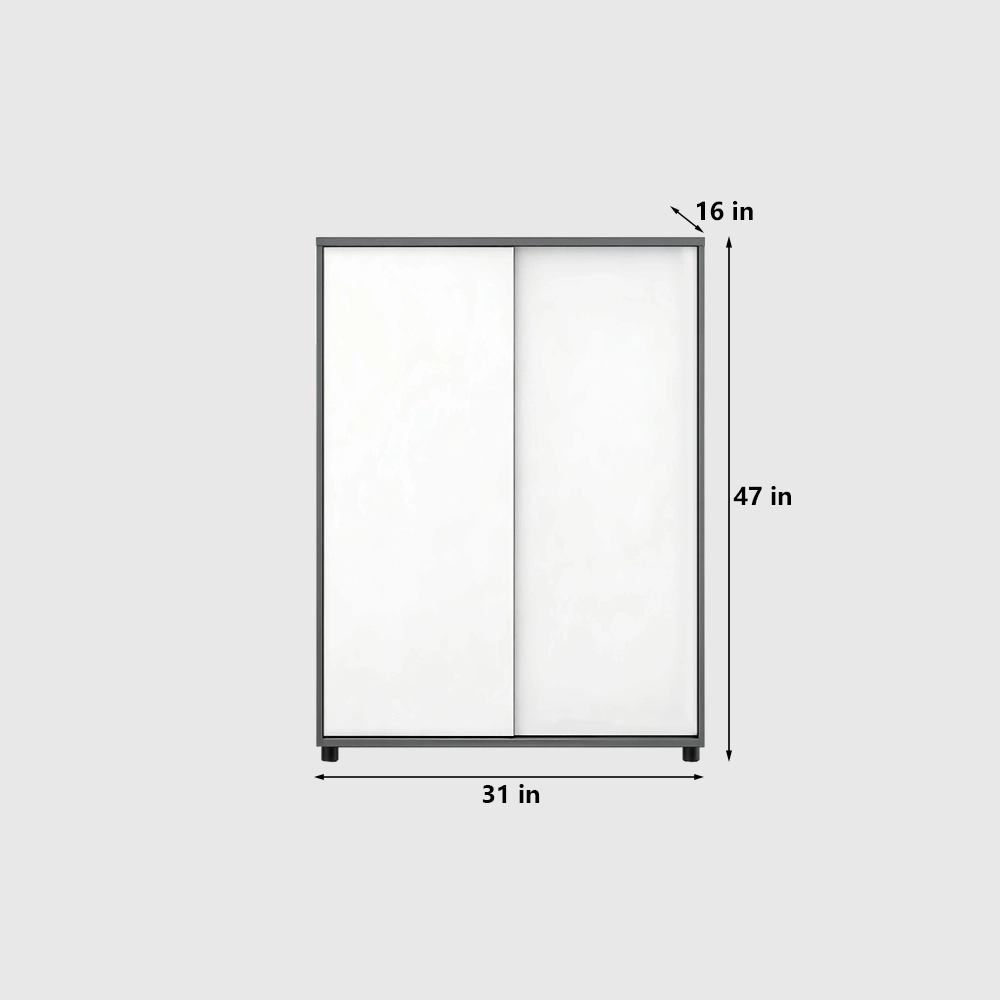 White Wooden Filing Cabinet with Lock - image 9