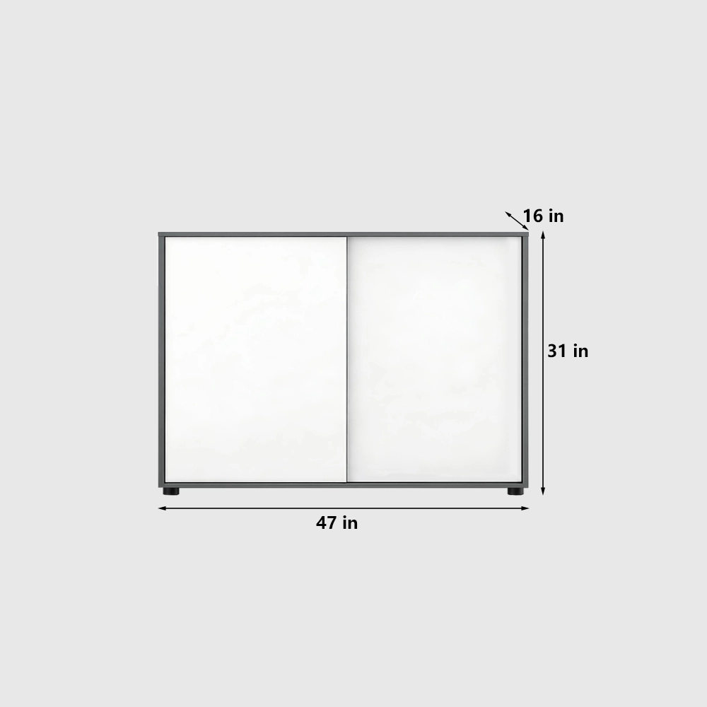 White Wooden Filing Cabinet with Lock - image 10