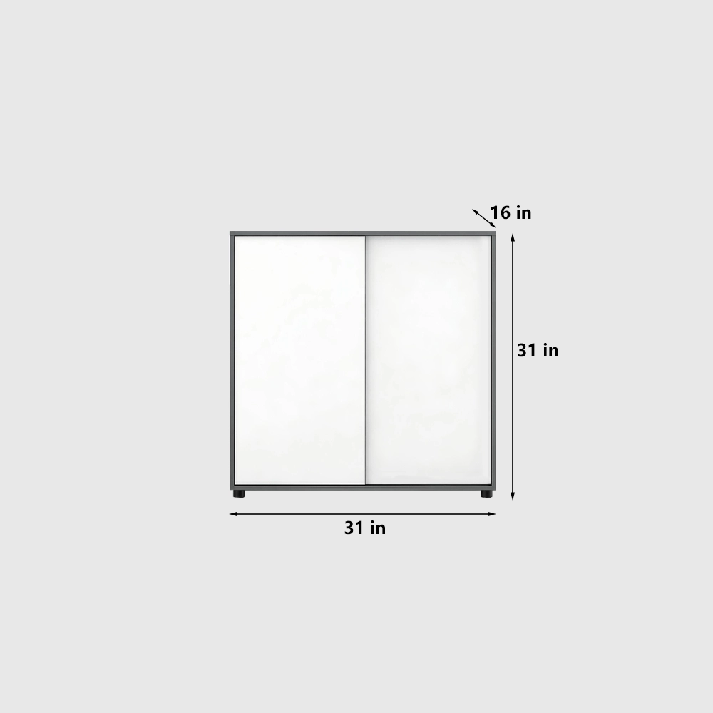 White Wooden Filing Cabinet with Lock - image 8