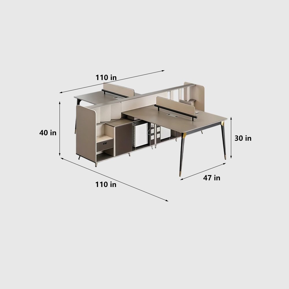 4-Seat Office Desk for Staff - image 7