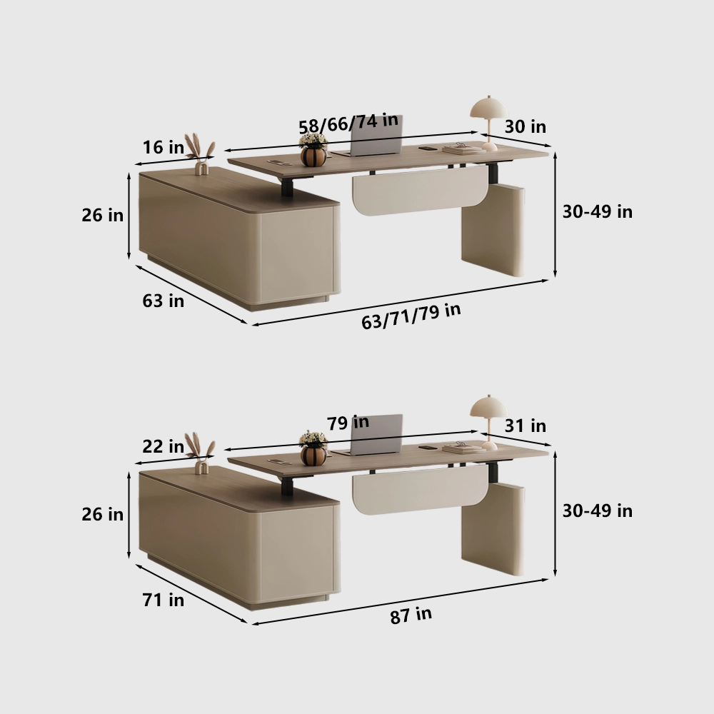 Adjustable Height Simple Executive Desk for Office Furniture - image 7