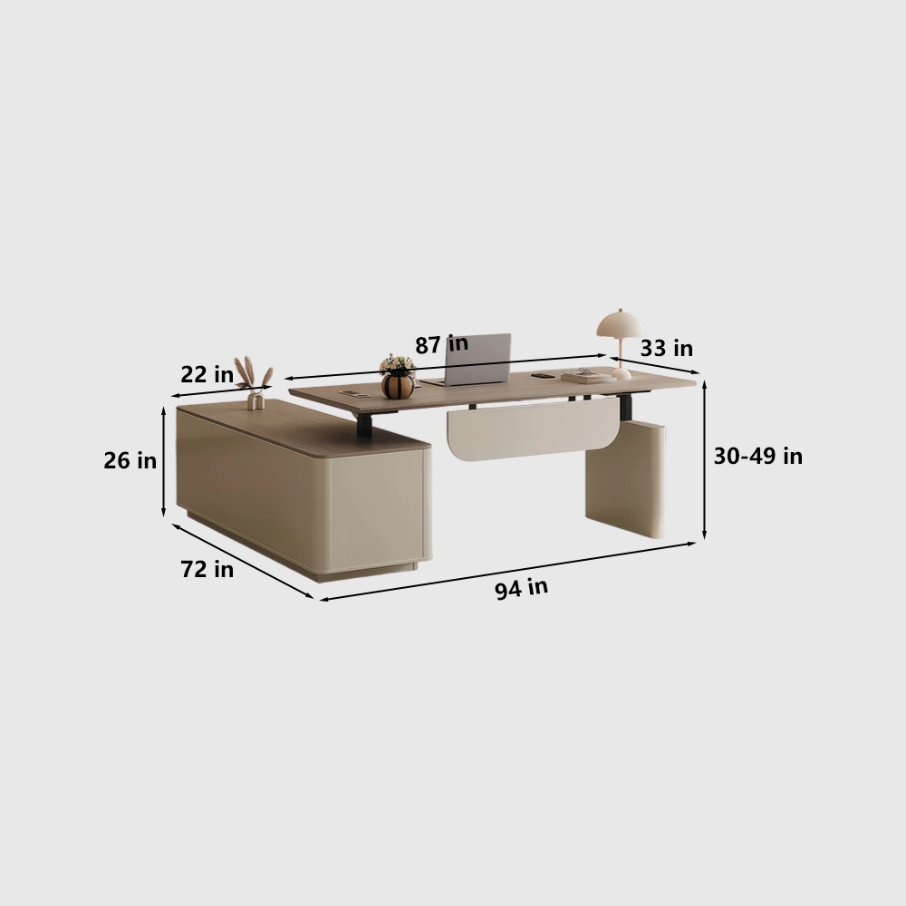 Adjustable Height Simple Executive Desk for Office Furniture - image 8