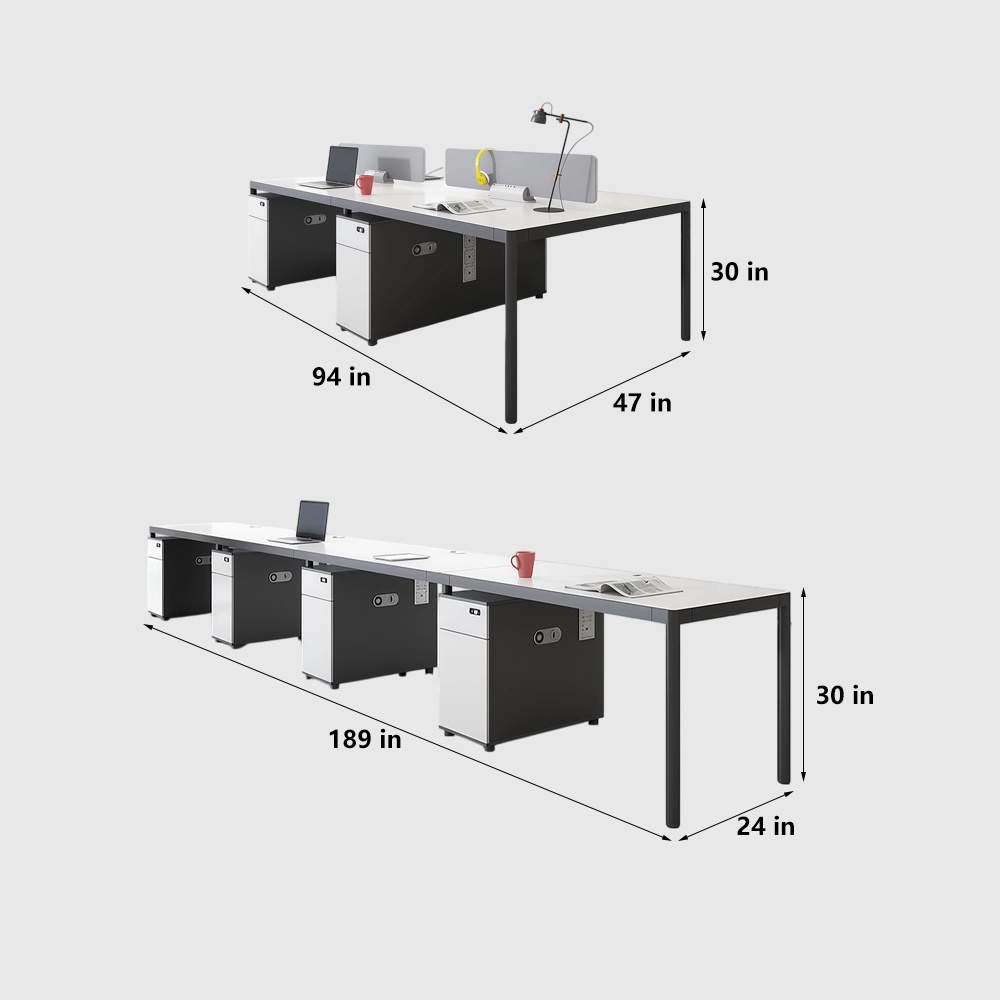Aluminum Alloy Frame Employee Workstation - image 9