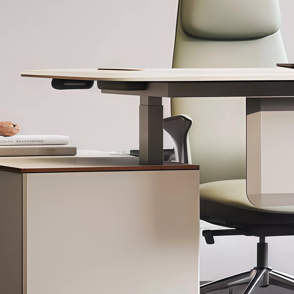 Beige Electric Standing Desk with Smart Dual Motor - image 4