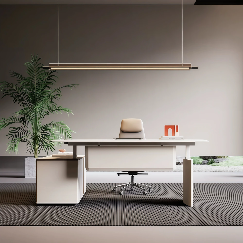 Beige Electric Standing Desk with Smart Dual Motor - image 2