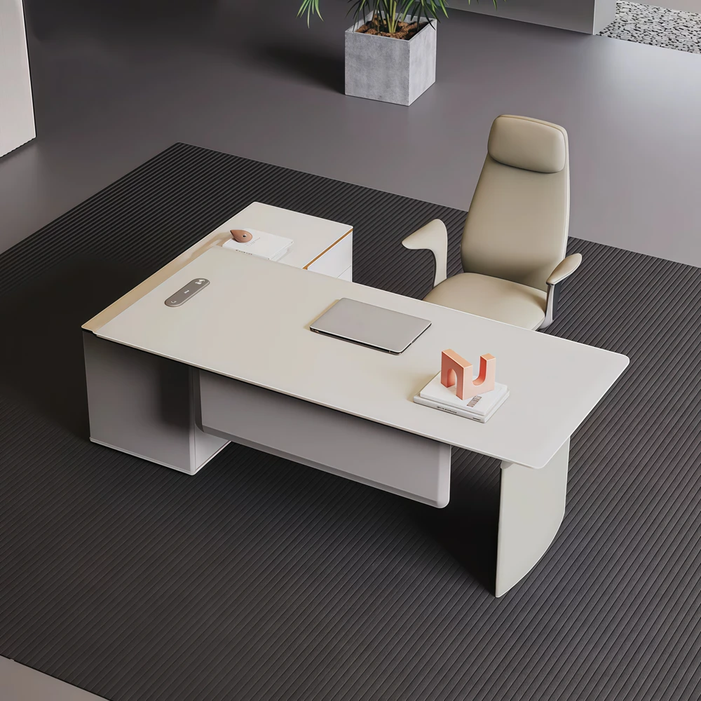 Beige Electric Standing Desk with Smart Dual Motor - image 3