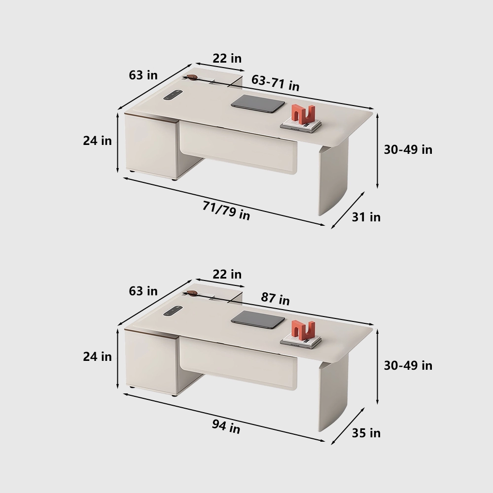 Beige Electric Standing Desk with Smart Dual Motor - image 7